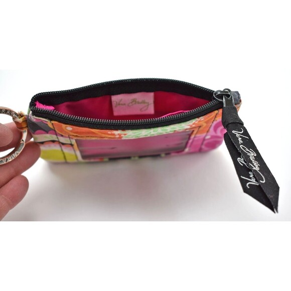 Vera Bradley Double Eyeglass Case and Zip ID Case Keyring Ziggy ZInnia Pattern - Picture 8 of 9